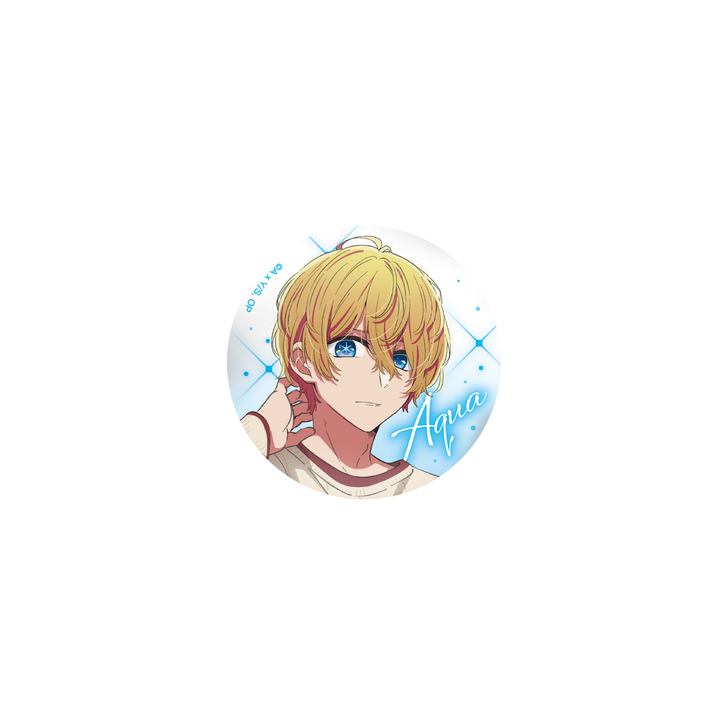 【OSHI NO KO】Holographic Badge – Aqua Hoshino
