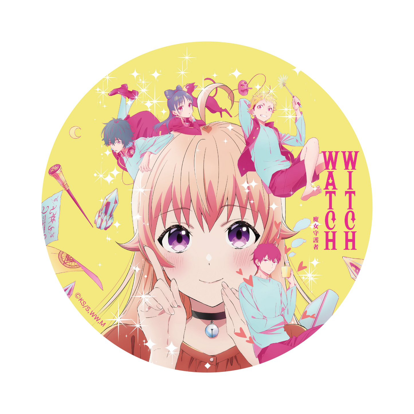 WITCH WATCH - Round mouse pad -  Nico