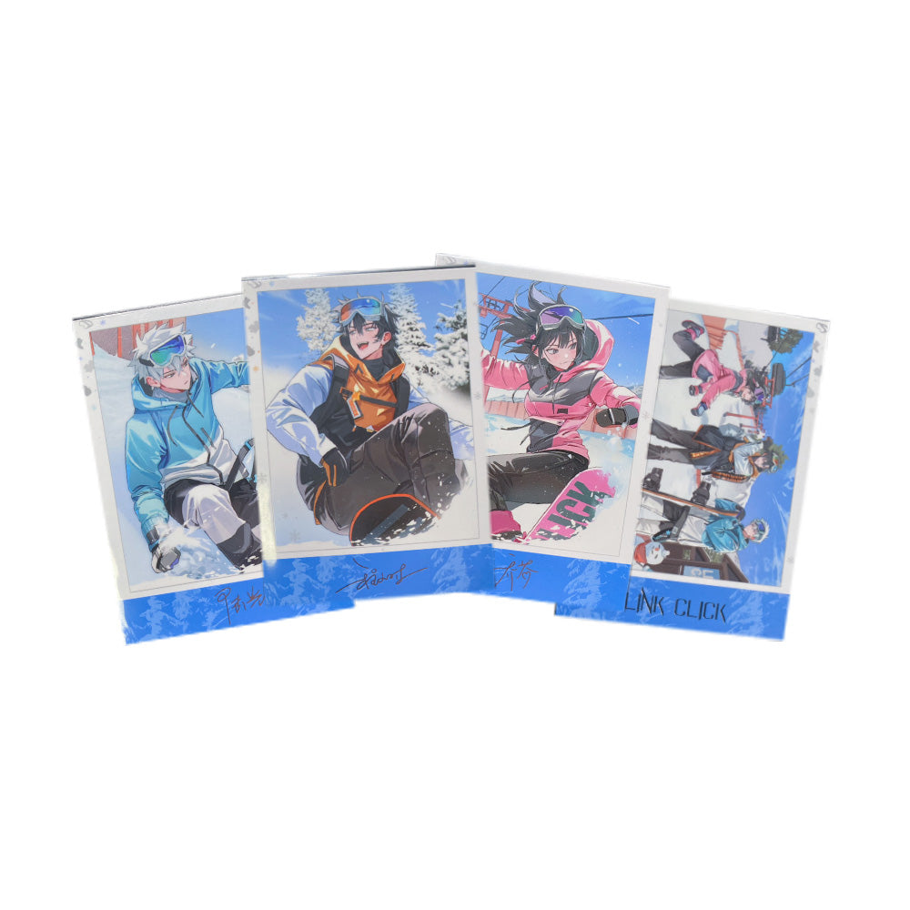 LINK CLICK - Polaroid Card Set – Winter Snowfield