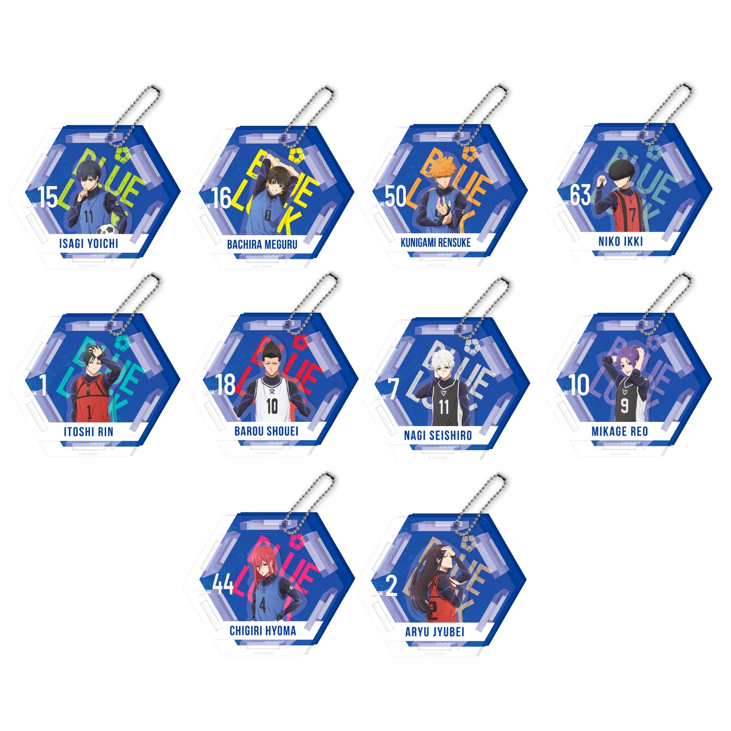 Blue Lock Hexagon Blind Box Acrylic Standee
