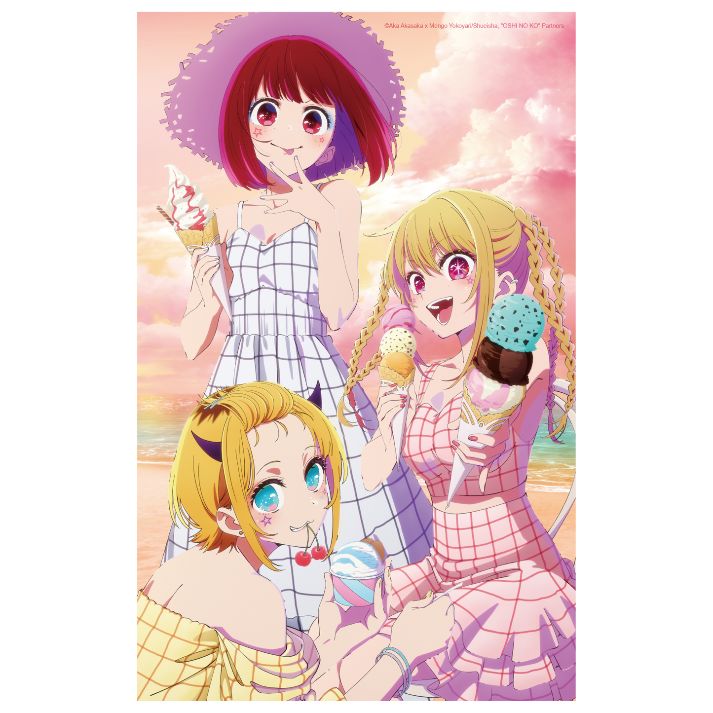 【OSHI NO KO】 Frameless Painting (Medium) S1 – Beach Picnic