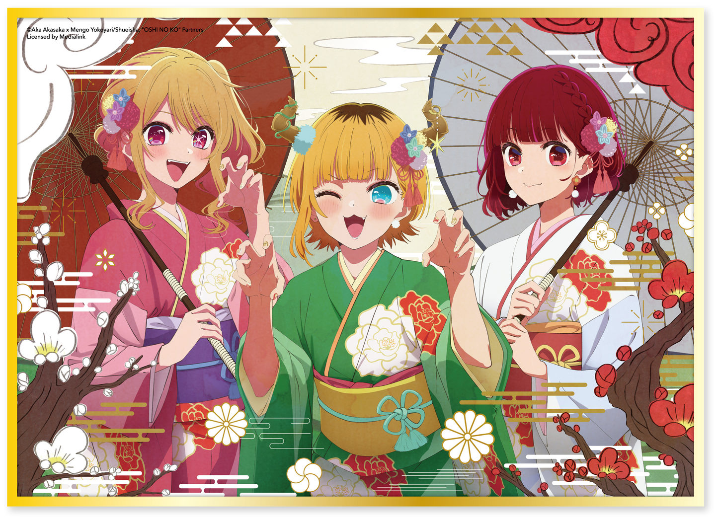 【OSHI NO KO】New Year Acrylic Visual Shikishi – Shōgatsu (New Year Ver.)